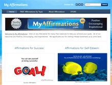 Tablet Screenshot of myaffirmations.com